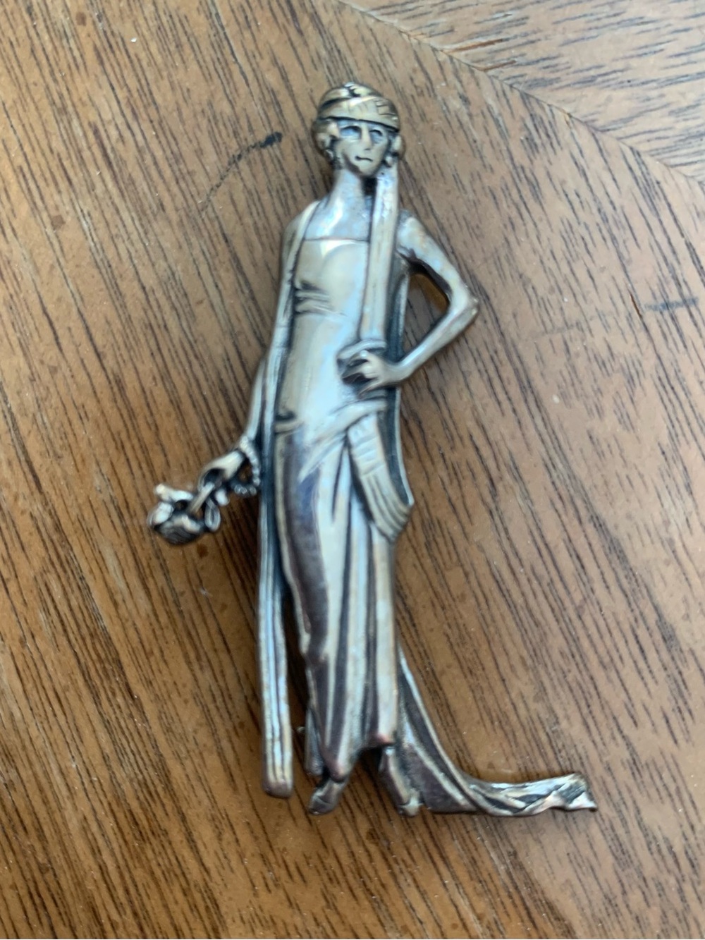 Vintage MFA Museum of Fine Arts Sterling Silver Art Deco Flapper Girl Pin/Brooch